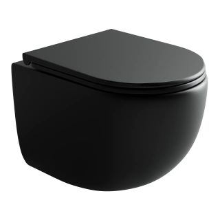 Подвесной унитаз Ceramica Nova UP CN4007MB безободковый чёрный матовый